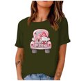 thumbnail image 2 of Meichang T-Shirts de la Saint-Valentin pour Femmes, T-Shirt Graphique Cœur d'Amour, Manches Courtes, Col Rond, Décontracté, Blouses, Joyeuse Saint-Valentin, 2 of 5