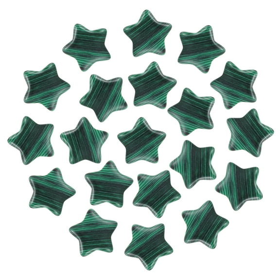 Uxcell 20 Pcs Natural Star Crystal Stone, 0.8 Inch Polished Star Gemstone Crystal Bulk, Pocket Rock Worry Stones for Women Gifts Meditation, Malachite