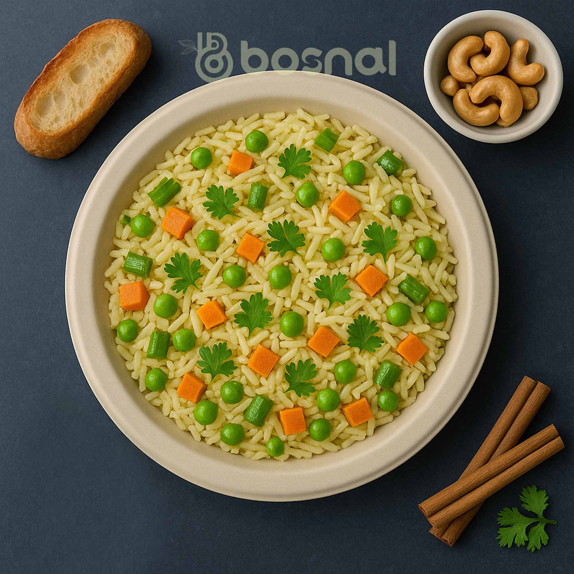 BOSNAL 10 Inch Round Bagasse Plates (100 Pack) – Compostable, Biodegradable & Eco-Friendly Disposable Dinner Plates for Parties, Events & Catering