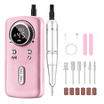 thumbnail image 1 of Pulidor De Uñas Esmeril Profesional Drill Portátil 45000 Rpm ROSA BLANCO, 1 of 5