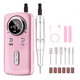 thumbnail image 1 of Pulidor De Uñas Esmeril Profesional Drill Portátil 45000 Rpm ROSA BLANCO, 1 of 5