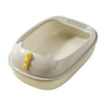 thumbnail image 4 of Caja de arena para gatos Bandeja de arena para mascotas Retrete profundo Fácil limpieza Sartén grande Orinal Inodoro para s Hámsters Gatitos Base Blanca42X28X16CM Yinane Bandeja de arena para gatos, 4 of 8