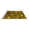 thumbnail image 2 of Ahgly Company Machine Washable Indoor Square Abstract Yellow Modern Area Rugs, 3' Square, 2 of 4