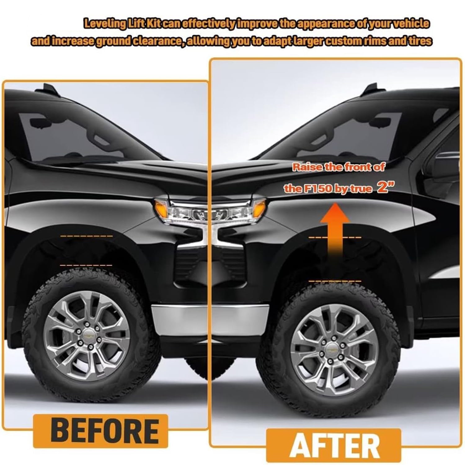 PANGOLIN 2Pcs 2" Front Leveling Lift Kit Fit for 2004-2022 F-150 Expedition, 2005-2008 Lincoln Mark LT Suspension Leveling Kit Automotive Professional Replacement Parts