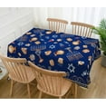 thumbnail image 2 of Rectangular Hanukkah Tablecloth Jewish Chanukah Menorah Holiday Decoration Home Dining Room Kitchen Table Cloth Decor - 60×84inch, 2 of 5