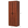 thumbnail image 5 of Tan 63" Kitchen Pantry Cabinet with 5 Shelves, Adjustable Storage Cabinet with 2 Doors, 23.5"W x 15.8"D x 63"H, 5 of 8