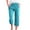 Sky Blue, variant on snilers Capri Pants for Women Casual Summer Drawstring Elastic High Waist Linen Pant Straight Wide Leg Cropped Trouser Plus Size