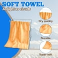 thumbnail image 3 of AUQ Bath Towels Large,Cozy Thickened Layer Hand Towels for Bathroom,Ultra-Absorbent Clean Surface Wash Cloths for Body,Orange,13.78*29.53*0.39in, 3 of 7