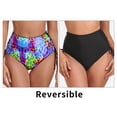 thumbnail image 2 of RELLECIGA Bas de Bikini Réversible Taille Haute pour Femmes, 2 of 7