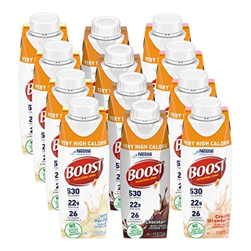 Boost Very High Calorie Nutritional Drink Variety Pack, 4 Bottles Very