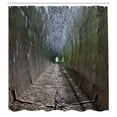 thumbnail image 3 of Ambesonne Brown Shower Curtain, Dungeon Old Side Tunnel, 69"Wx84"L, Brown, 3 of 5