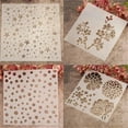 thumbnail image 4 of Clearance! Denhf 1Pc Pattern Stencils, Reusable Craft Stencils, Art Stencils for Painting on Wood Furniture Card Canvas Paper, Stencils for Scrapbooking, Texture Stencils, 5.5x5.1 Inch, White, 4 of 4
