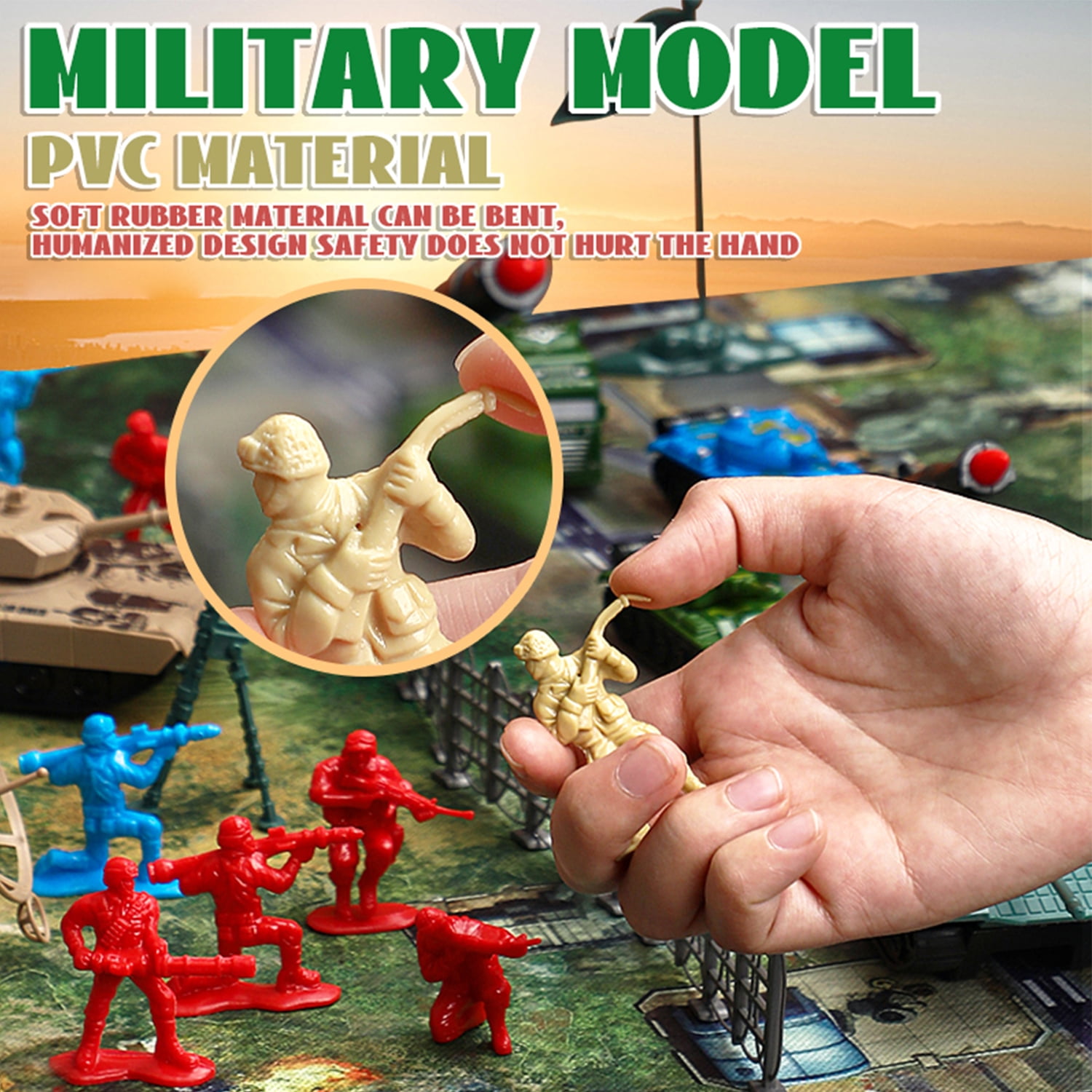 60 Pcs Army Men Toy, Toy Soldiers Action Figures for Boys, Military Toys for Boys 3-6 Years