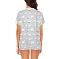 thumbnail image 2 of Conjunto de pijama corto para mujer con estampado de Scottish Terriers LKS3011, 2 of 4