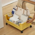 thumbnail image 6 of Tahtuvzn Storage & Organization Multi Functional Rolling Box Under Desk Organizer with Wheels Mobile Shelf Rack Sorting Bin for Stationery and Sundries, Yellow, Home Gifts, 6 of 6