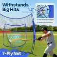 thumbnail image 5 of SPECSTAR 7x7Ft Baseball Softball Practice Net with Batting Tee and Carry Bag for Hitting Pitching, Blue, 5 of 10