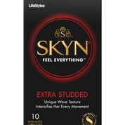- LifeStyles Skyn Extra Studded Lubricated Non Latex Condoms - 10 ct