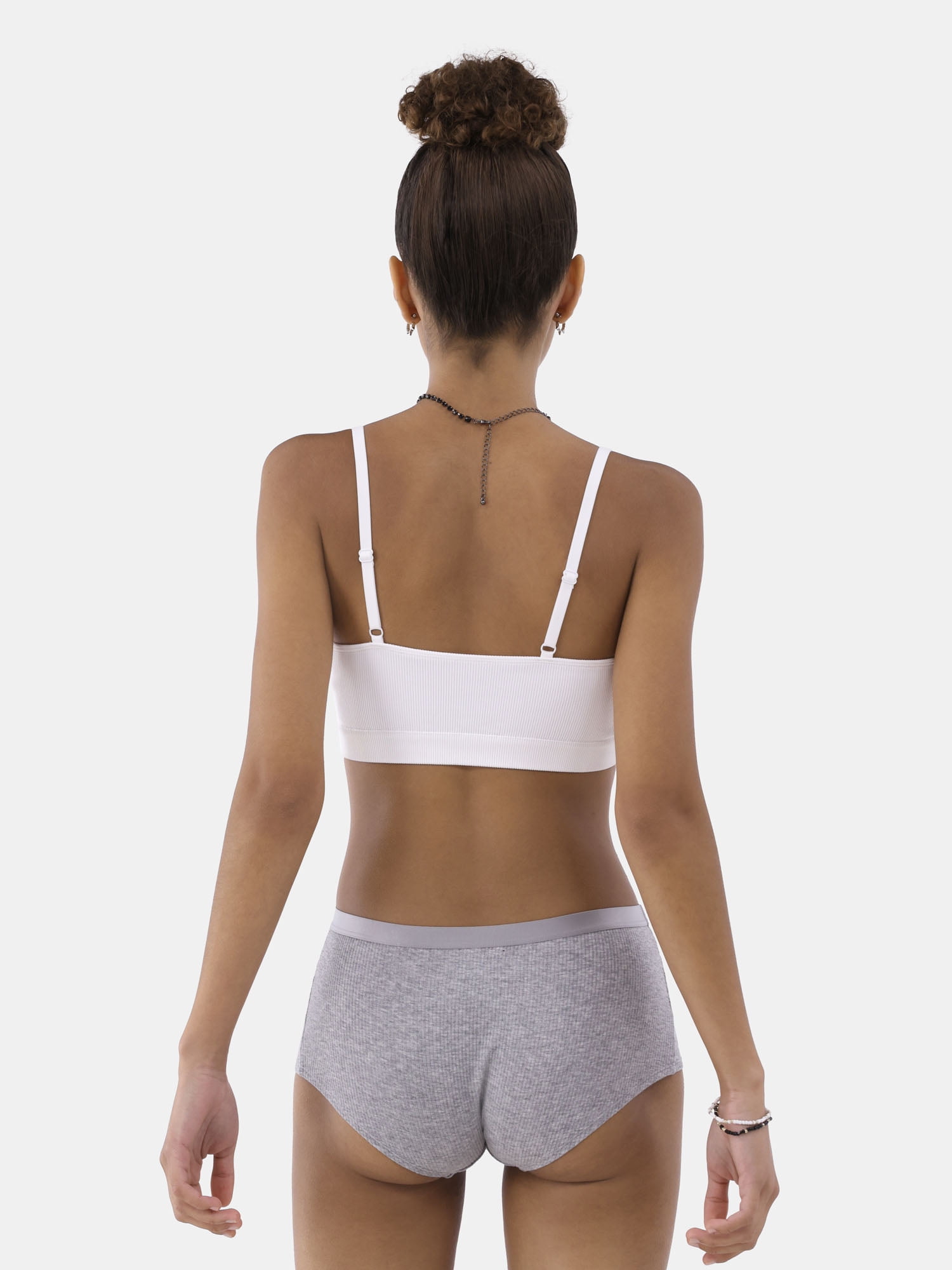 No Boundaries Women's Seamless Ribbed Cami Bralette, Sizes XS-XXXL