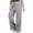 Gray, variant on Bloomae Women's Plus Size Pants Wide Leg High Waist Casual Drawstring Comfy Lounge Yoga Pants Baggy Stretchy Seams Joggers Trousers Khaki XXL