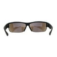 thumbnail image 2 of Xloop Mens Wrap Futuristic Half Rim Mirror Sport Sunglasses Black Blue Mirror, 2 of 4