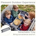 thumbnail image 4 of LINLUX 4-in-1 Stroller Wagon for 4 Kids, 200 Lbs Capacity, All-Terrain Wheels, Black & Gray, 4 of 10