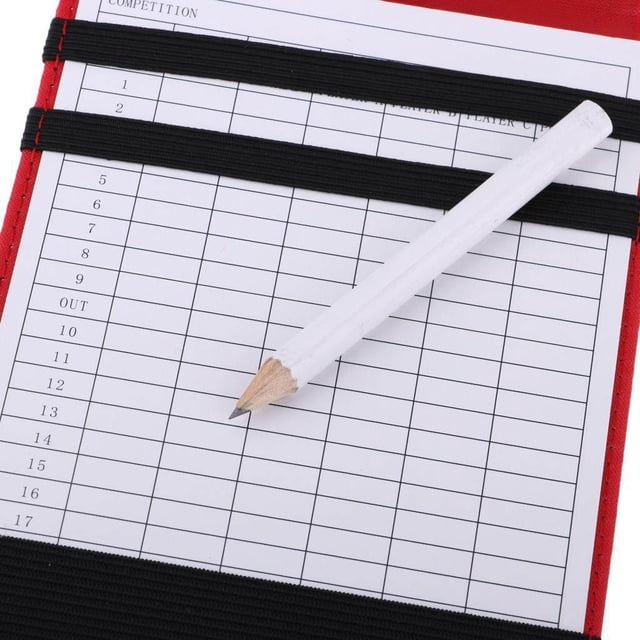 kurtrusly PU Golf Scorecard Titulaire de la Formation Livre Couverture Sac de Golf Accessoires avec Crayon Rouge