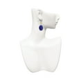 thumbnail image 3 of Delight Jewelry Silvertone Oval - Imitation Cat's Eye - Blue - Goldtone Leaf French Earrings, 3 of 4