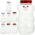 thumbnail image 1 of 8pcs botellas de jugo de plástico botellas de jugo de nieve muñeco de nieve botellas de agua botellas de agua, 1 of 6