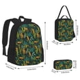 thumbnail image 3 of Lafuoo Jungle Leopard Yellow Pattern Pocket Backpack Messenger Lunch Bag Pencil Bag Three-Piece Set, Travel Bag Sports Bag Suitable for Men and Women-One Size, 3 of 7