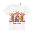 thumbnail image 5 of Blusas y camisas de manga corta con cuello redondo Camiseta estampada de manga corta de Pascua para niños Cuello redondo Manga corta Casual Versátil Para niñas Niños Top de poliéster, 5 of 5