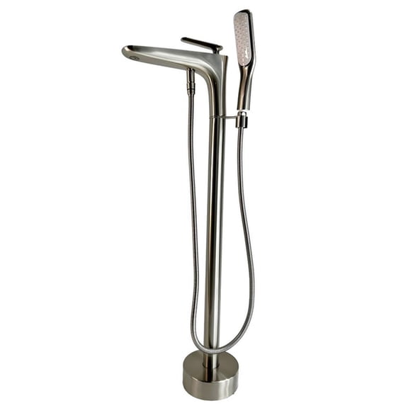 Pluto Triangle head tub filler faucet with Standard Handle - Brushed Nickel