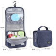thumbnail image 3 of Ktlvex Hanging Toiletry Bag for Traveling Waterproof Oxford Fabric Travel Wash Bag with Hanging Hook Foldable Multi-Compartment Toiletry Organizer for Bathroom Business Trip Gym Camping (Red), 3 of 5