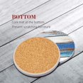 thumbnail image 2 of LHSHID Coaster for Drinks Set of 6, Retro Wood Absorbent Round Ceramic Stone Mat, with Cork Base and Metal Holder, Gift for Housewarming Room Bar Decor, 2 of 6