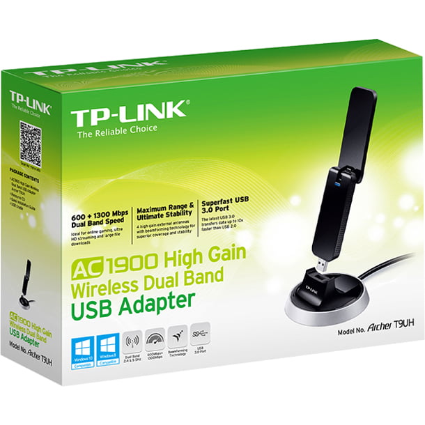 Tp-Link T9UH AC1900 High-gain Wireless Dual-Band USB Adapter - Walmart.com