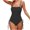 Black-1, variant on Women's Striped Printed One-piece Swimsuit Backless Strappy Tankini Camisole Waist Cinching Swimwear With Bra Padded for Pool Party Vacation Black-3 XXL