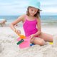 thumbnail image 5 of Juego de 4 juguetes de playa para niños | Cubo de plástico y 3 palas | Herramientas de arena duraderas y seguras para niños pequeños | Diversión portátil al aire libre en la playa, arenero, jardín y, 5 of 5