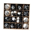 thumbnail image 4 of 52 piezas de decoraciones colgantes para de Navidad, adornos de bolas de Navidad, colgantes surtidos para fiesta de de Navidad, año Nuevo, Negro, 4 of 8