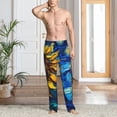 thumbnail image 2 of Susaid Sunflower Starry Night Vibes Print Mens Pajama Pants Set Sleep & Lounge Pants, PJ Bottoms with Pockets and Button Fly-XX-Large, 2 of 6
