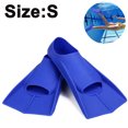 thumbnail image 1 of Aletas de entrenamiento de natación, aletas de natación, tamaño de viaje para esnórquel, buceo, actividades en piscina, hombres, mujeres y niños, nuevo diseño moderno de dos tonos, bolsa de, 1 of 8