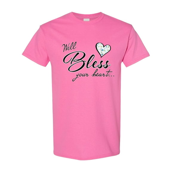Inktastic Well Bless Your Heart with Calico Print T-Shirt