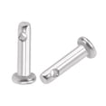 thumbnail image 4 of Uxcell Single Hole Clevis Pins - 3mm x 12mm Flat Head 304 Stainless Steel Link Hinge Pin 10 Pcs, 4 of 5