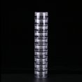 thumbnail image 2 of wqlpp-20 PCS Stackable Plastic Containers, 19x3.5cm/ 7.5X.5inClear Storage Box Round Organizer Jars for Beads, Buttons, DIY Art CraftJewelry Nail Accessory, 2 of 4