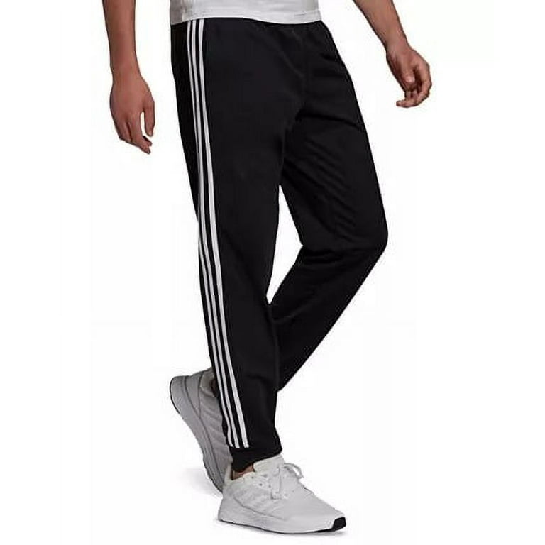 Adidas BLACK/WHITE Men\'s Tricot Jogger Pants, US X-Large