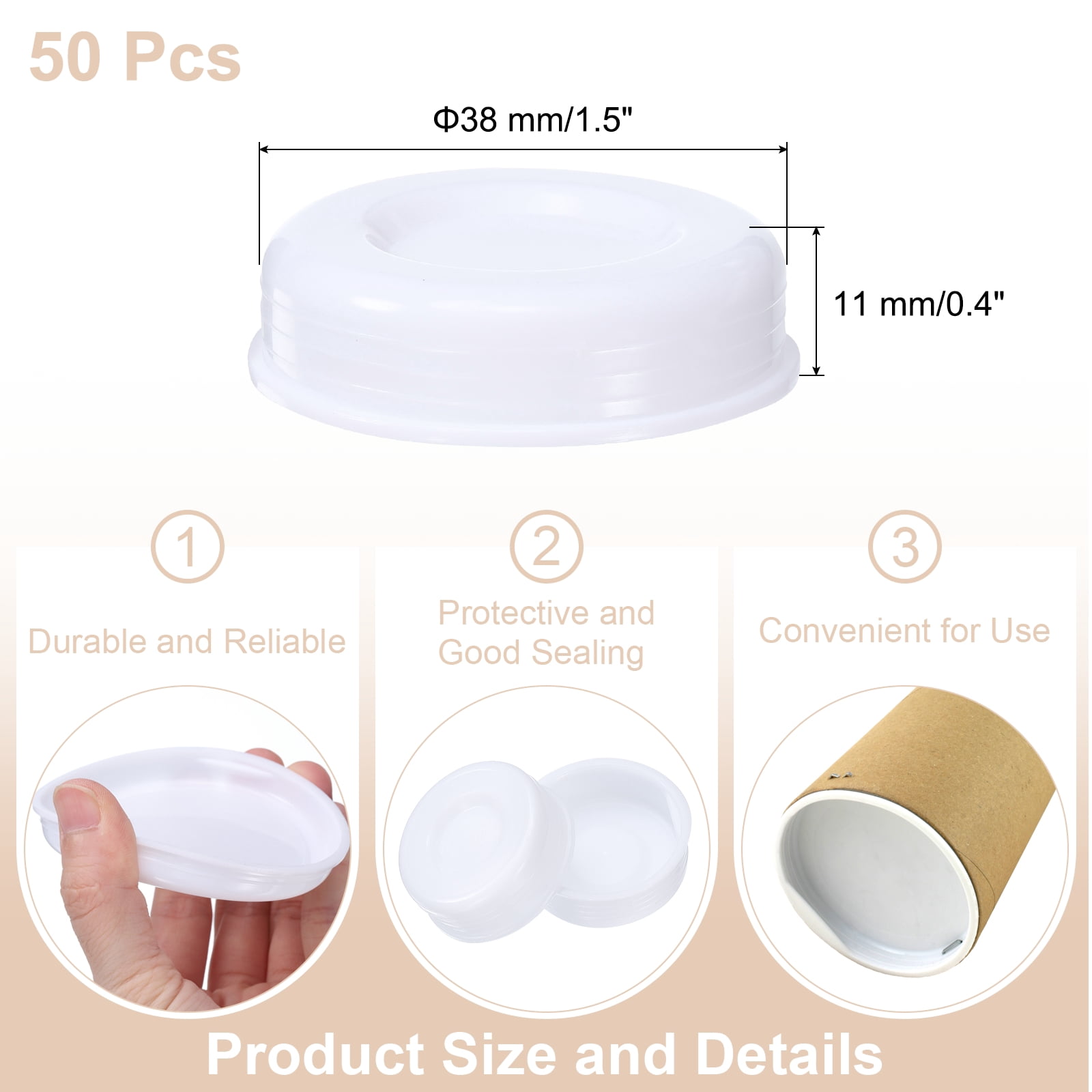 Unique Bargains Mailing Tube End Caps Round Cardboard Shipping Tube Caps 1.5" ID