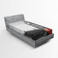 thumbnail image 1 of Ambesonne London Fitted Sheet, Capital of England Tourist, Twin XL Size, Pale Grey Vermilion Grey, 1 of 2