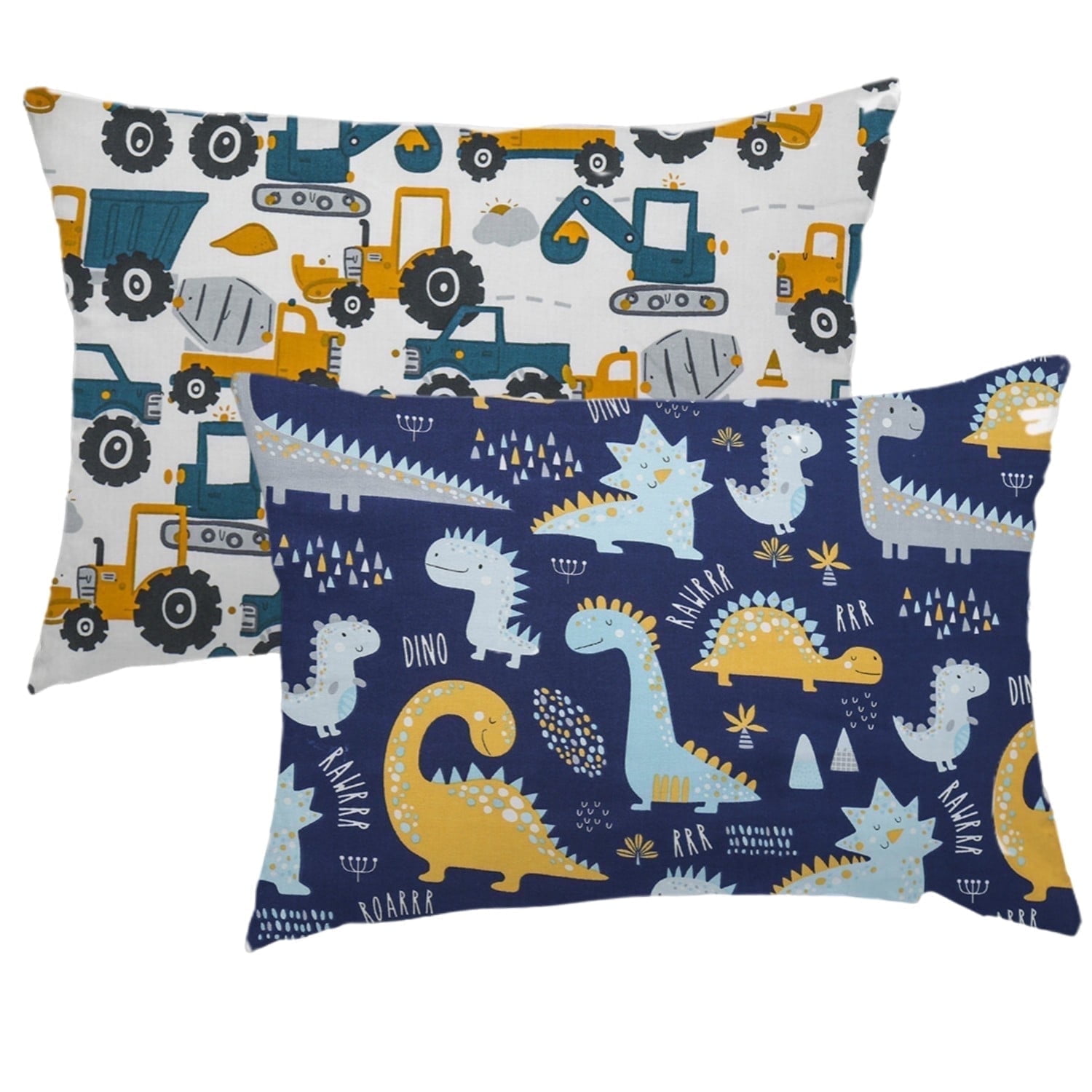 Kid Toddler Pillowcase,2 Packs Cotton Pillow Cover for Kids Bedding,14x22 Pillowslip Case Fits Pillows,Envelope Closure Travel Pillow Pillowcase