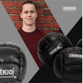 thumbnail image 5 of Zeekio Galaxy Juggling Balls - Premium 12 Panel Genuine Leather Balls - 130g - 67mm - Pack of 3, Black, 5 of 8