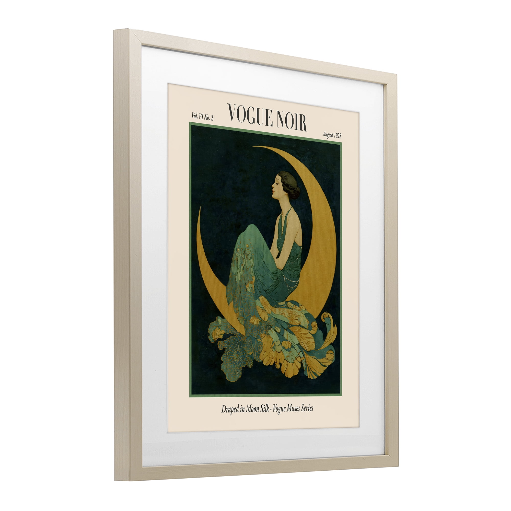 Stupell Industries Draped In Moon Silk Birch Framed Print Under Glass, design by A Barefoot Stylist