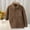 Coffee, variant on Boys Jacket Full-Zip Windproof Thermal Winter Coat Soft Cozy Stand Collar Design for Everyday Wear Ideal Ages 6-18