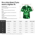 thumbnail image 5 of Pofeuu Green Tie Dye Print Hawaiian Shirt for Men Sleeves Casual Button Down Summer Beach Dress Shirts T-Shirts,XX-Large, 5 of 7